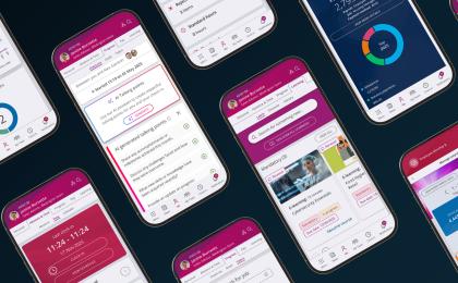 Various screenshots of AI capabilities within People First platform